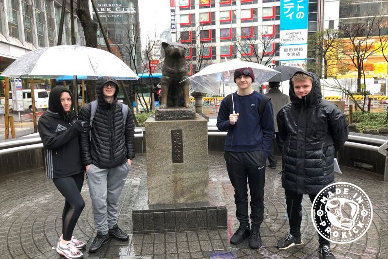 Famous Japanese Dog - The Hachiko statue in Shibuya is a homage to the faithful Akita dog who waited at Shibuya Station every day for his master, even after his death.
